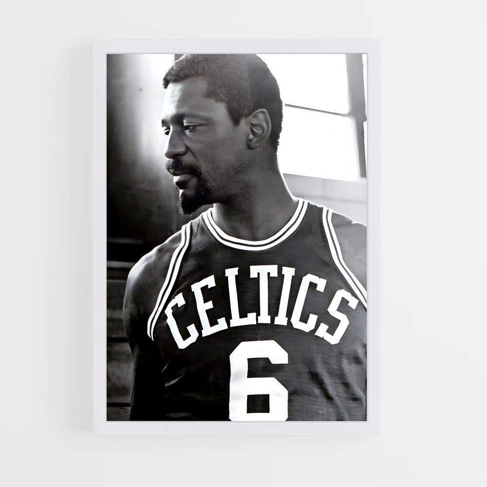 Poster Légende en Noir et Blanc – affiche Basketball (vue 3)